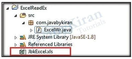 location of .xls excel sheet in java project
