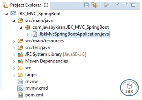 mvc spring boot project explorer
